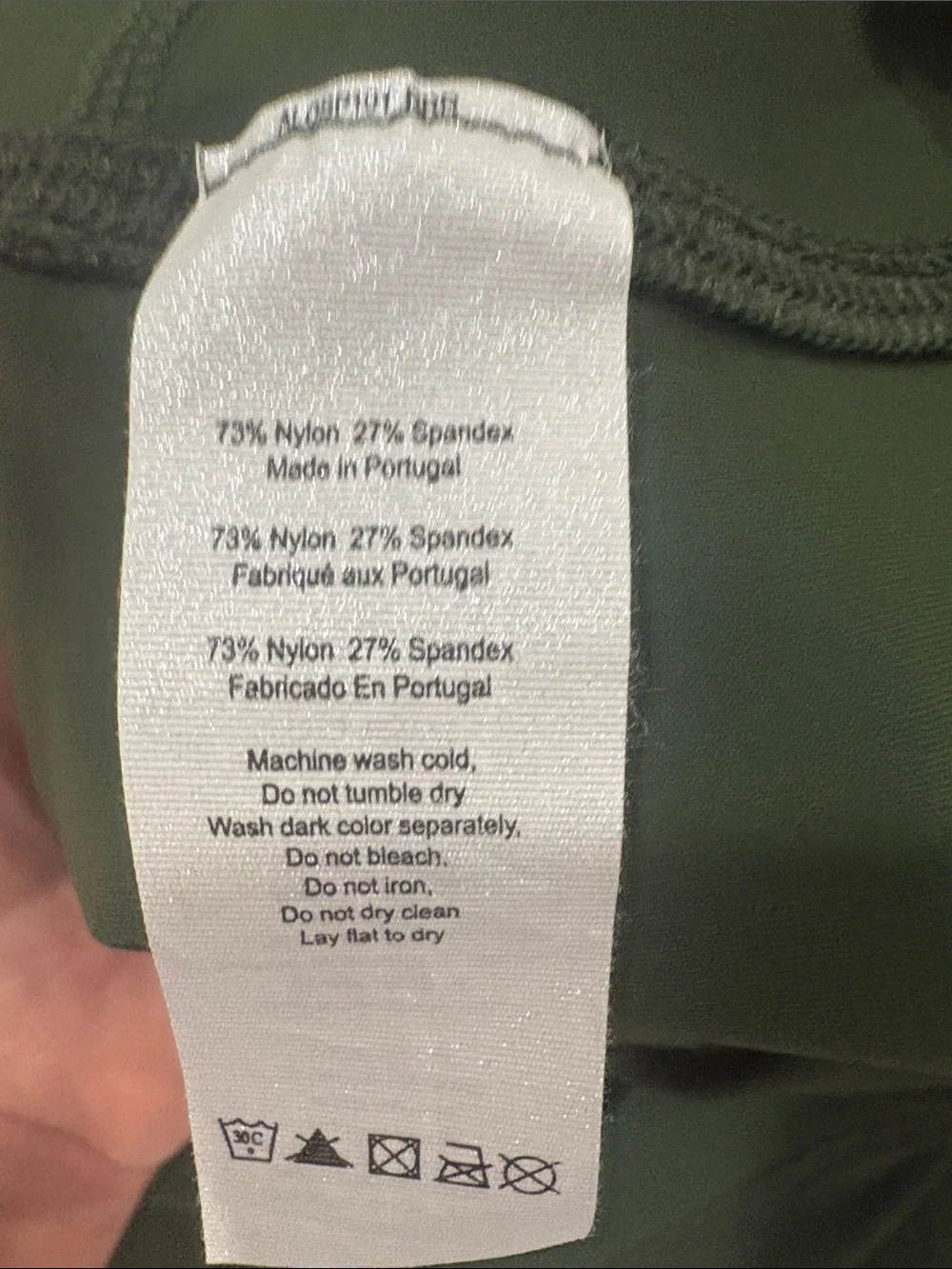 ALO YOGA OLIVE GREEN RIPPED ACTIVE WARRIOR LEGGINGS SIZE/M